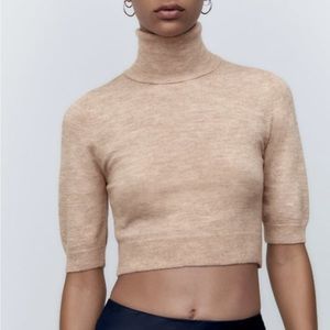 NWT zara WOOL BLEND CROPPED SWEATER
